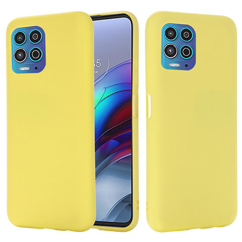 Funda Silicona Ultrafina Goma 360 Grados Carcasa para Motorola Moto G100 5G Amarillo