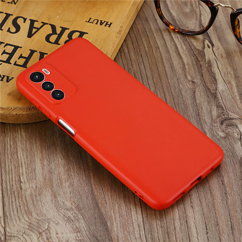 Funda Silicona Ultrafina Goma 360 Grados Carcasa para Motorola Moto G42 Rojo