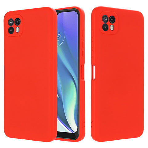 Funda Silicona Ultrafina Goma 360 Grados Carcasa para Motorola Moto G50 5G Rojo