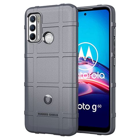 Funda Silicona Ultrafina Goma 360 Grados Carcasa para Motorola Moto G60 Gris