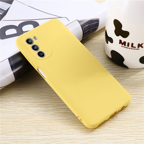 Funda Silicona Ultrafina Goma 360 Grados Carcasa para Motorola Moto G71s 5G Amarillo