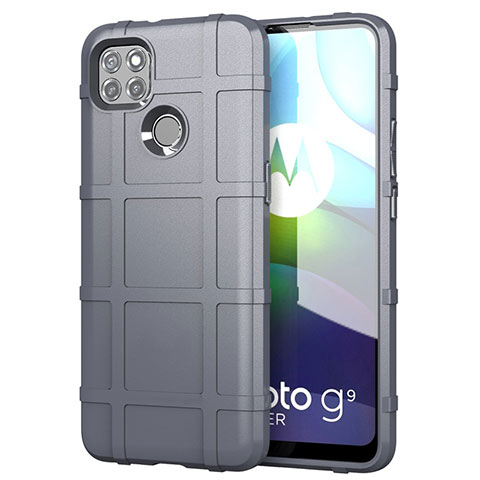 Funda Silicona Ultrafina Goma 360 Grados Carcasa para Motorola Moto G9 Power Gris