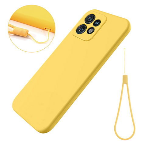 Funda Silicona Ultrafina Goma 360 Grados Carcasa para Motorola Moto X40 5G Amarillo