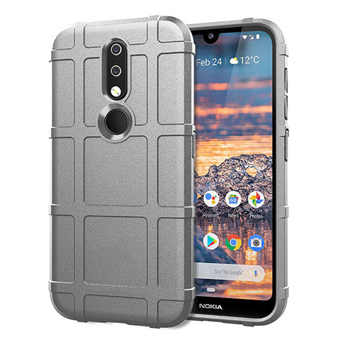 Funda Silicona Ultrafina Goma 360 Grados Carcasa para Nokia 4.2 Gris