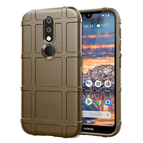 Funda Silicona Ultrafina Goma 360 Grados Carcasa para Nokia 4.2 Marron