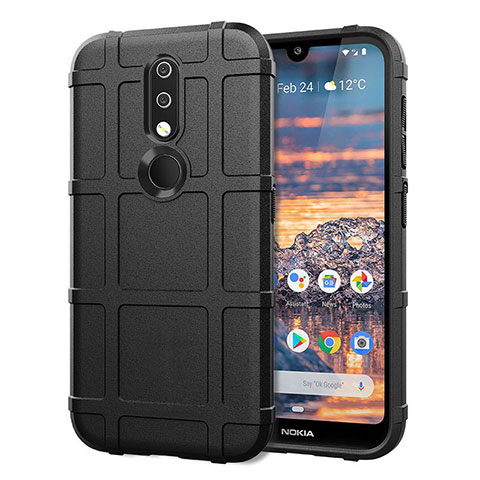 Funda Silicona Ultrafina Goma 360 Grados Carcasa para Nokia 4.2 Negro