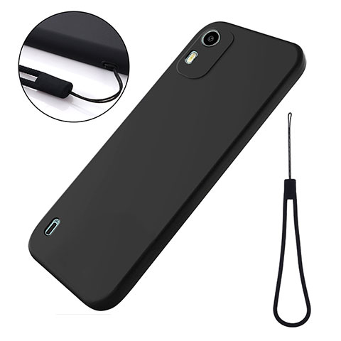 Funda Silicona Ultrafina Goma 360 Grados Carcasa para Nokia C12 Negro