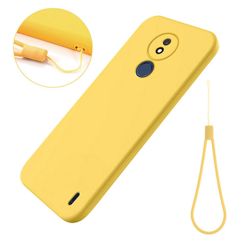 Funda Silicona Ultrafina Goma 360 Grados Carcasa para Nokia C21 Amarillo