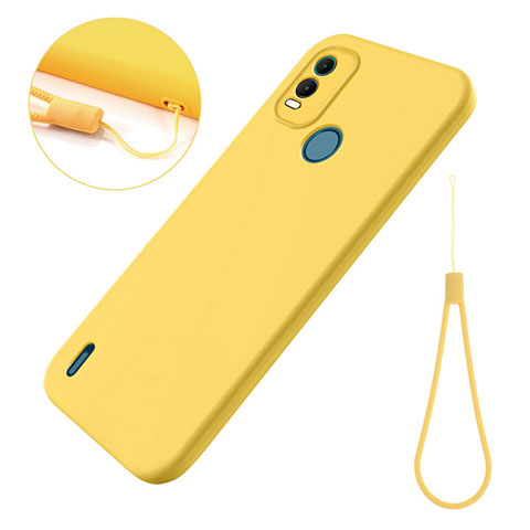 Funda Silicona Ultrafina Goma 360 Grados Carcasa para Nokia G11 Plus Amarillo