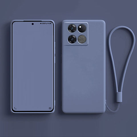 Funda Silicona Ultrafina Goma 360 Grados Carcasa para OnePlus 10T 5G Gris Lavanda