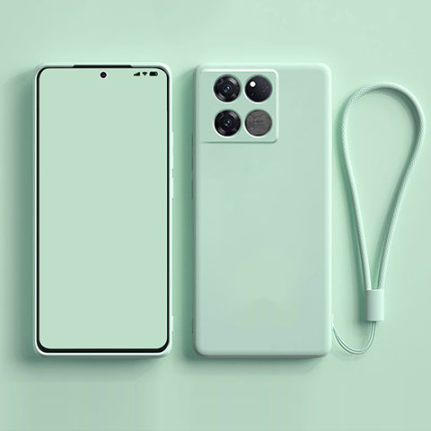 Funda Silicona Ultrafina Goma 360 Grados Carcasa para OnePlus 10T 5G Menta Verde