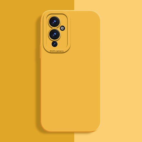 Funda Silicona Ultrafina Goma 360 Grados Carcasa para OnePlus 9 5G Amarillo