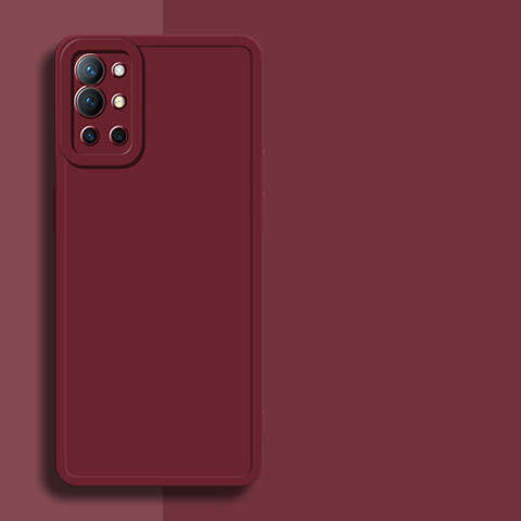 Funda Silicona Ultrafina Goma 360 Grados Carcasa para OnePlus 9R 5G Rojo Rosa