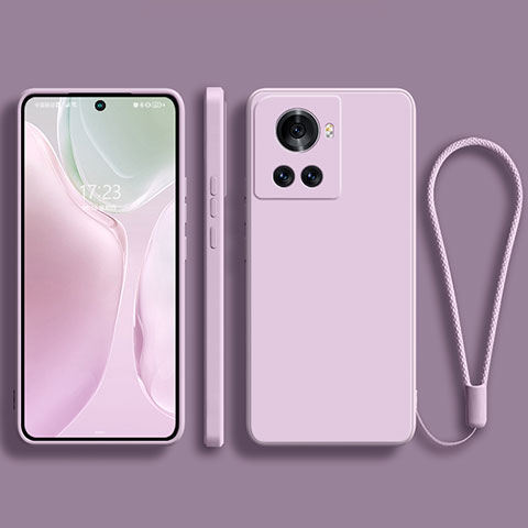 Funda Silicona Ultrafina Goma 360 Grados Carcasa para OnePlus Ace 5G Purpura Claro