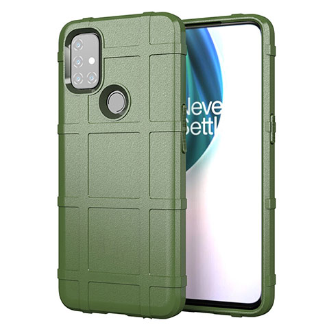 Funda Silicona Ultrafina Goma 360 Grados Carcasa para OnePlus Nord N10 5G Ejercito Verde