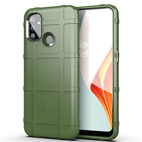 Funda Silicona Ultrafina Goma 360 Grados Carcasa para OnePlus Nord N100 Ejercito Verde