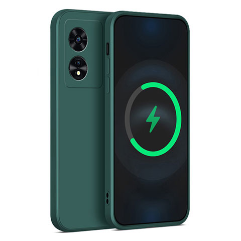 Funda Silicona Ultrafina Goma 360 Grados Carcasa para Oppo A1 5G Verde Noche