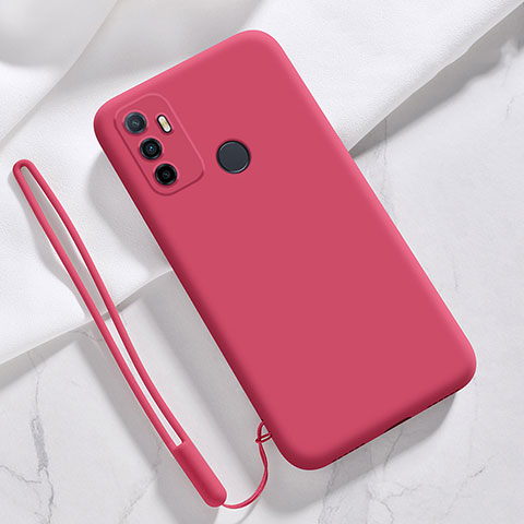 Funda Silicona Ultrafina Goma 360 Grados Carcasa para Oppo A11s Rojo Rosa