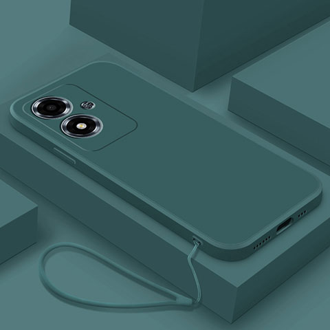 Funda Silicona Ultrafina Goma 360 Grados Carcasa para Oppo A2m 5G Verde Noche