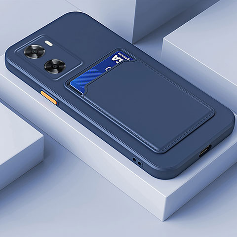 Funda Silicona Ultrafina Goma 360 Grados Carcasa para Oppo A77 4G Azul