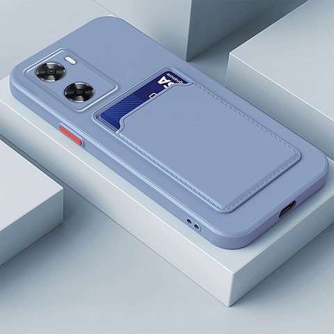 Funda Silicona Ultrafina Goma 360 Grados Carcasa para Oppo A77 4G Gris Lavanda