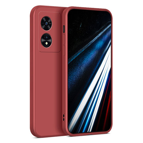 Funda Silicona Ultrafina Goma 360 Grados Carcasa para Oppo A78 4G Rojo