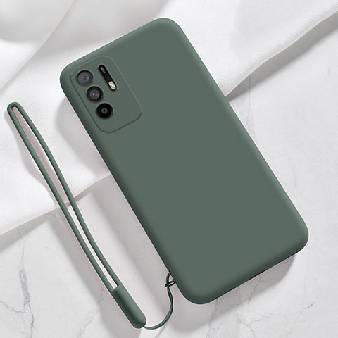 Funda Silicona Ultrafina Goma 360 Grados Carcasa para Oppo A94 5G Verde Noche