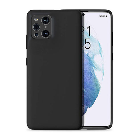 Funda Silicona Ultrafina Goma 360 Grados Carcasa para Oppo Find X3 Pro 5G Negro