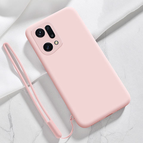 Funda Silicona Ultrafina Goma 360 Grados Carcasa para Oppo Find X5 Pro 5G Rosa