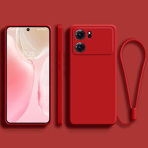 Funda Silicona Ultrafina Goma 360 Grados Carcasa para Oppo K10 5G Rojo