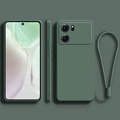 Funda Silicona Ultrafina Goma 360 Grados Carcasa para Oppo K10 5G Verde Noche