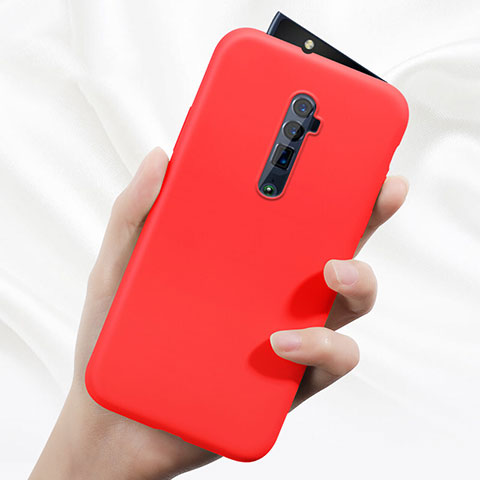 Funda Silicona Ultrafina Goma 360 Grados Carcasa para Oppo Reno 10X Zoom Rojo