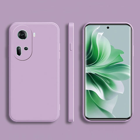 Funda Silicona Ultrafina Goma 360 Grados Carcasa para Oppo Reno11 5G Morado