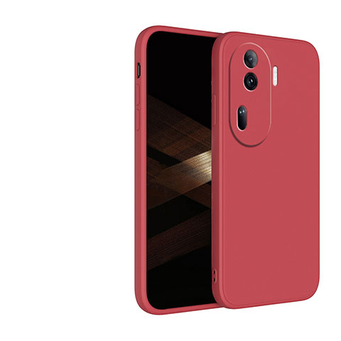 Funda Silicona Ultrafina Goma 360 Grados Carcasa para Oppo Reno11 Pro 5G Rojo