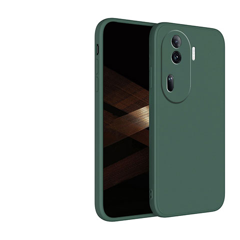 Funda Silicona Ultrafina Goma 360 Grados Carcasa para Oppo Reno11 Pro 5G Verde Noche