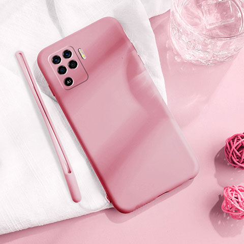 Funda Silicona Ultrafina Goma 360 Grados Carcasa para Oppo Reno5 F Rosa