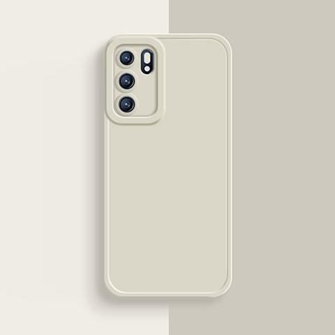 Funda Silicona Ultrafina Goma 360 Grados Carcasa para Oppo Reno6 Pro 5G India Blanco