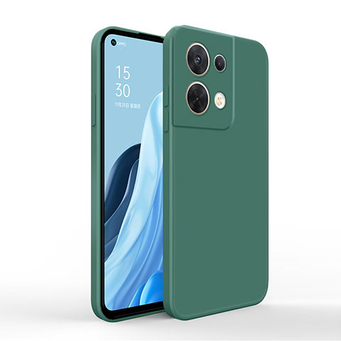 Funda Silicona Ultrafina Goma 360 Grados Carcasa para Oppo Reno8 Pro+ Plus 5G Verde