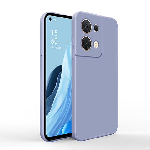 Funda Silicona Ultrafina Goma 360 Grados Carcasa para Oppo Reno9 Pro+ Plus 5G Gris Lavanda