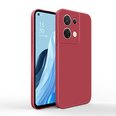 Funda Silicona Ultrafina Goma 360 Grados Carcasa para Oppo Reno9 Pro+ Plus 5G Rojo