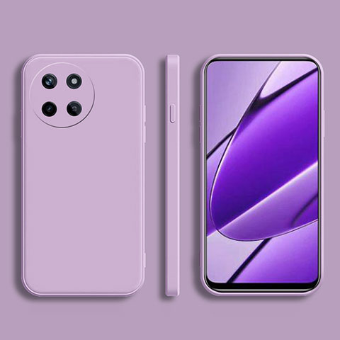 Funda Silicona Ultrafina Goma 360 Grados Carcasa para Realme 11 4G Purpura Claro