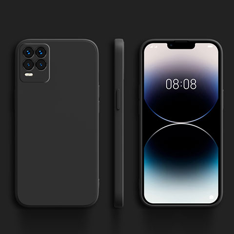 Funda Silicona Ultrafina Goma 360 Grados Carcasa para Realme 8 Pro Negro