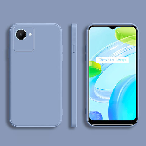 Funda Silicona Ultrafina Goma 360 Grados Carcasa para Realme C30s Gris Lavanda