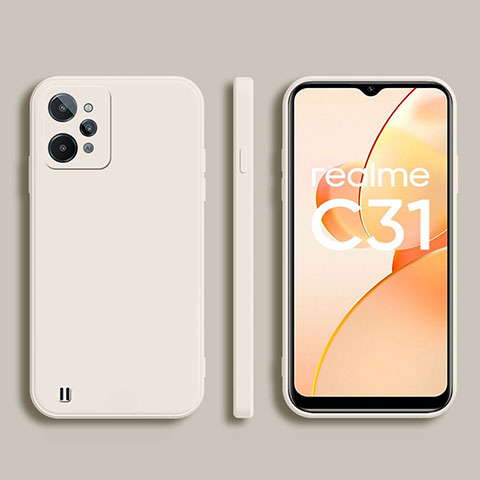 Funda Silicona Ultrafina Goma 360 Grados Carcasa para Realme C31 Blanco