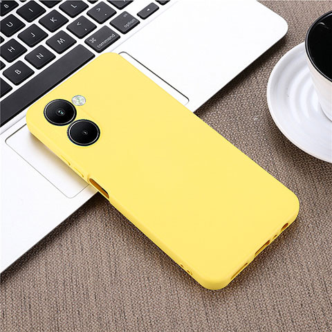 Funda Silicona Ultrafina Goma 360 Grados Carcasa para Realme C33 Amarillo