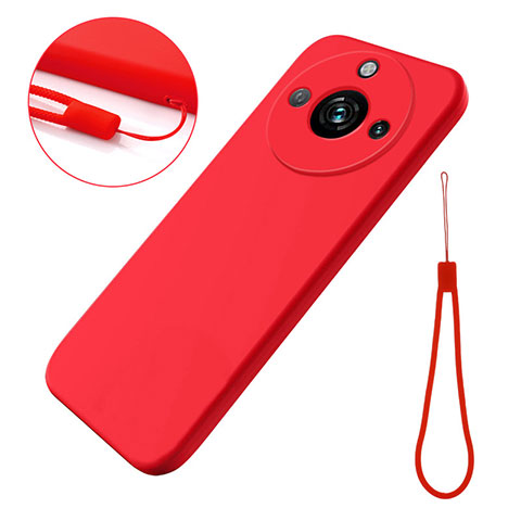 Funda Silicona Ultrafina Goma 360 Grados Carcasa para Realme C53 Rojo