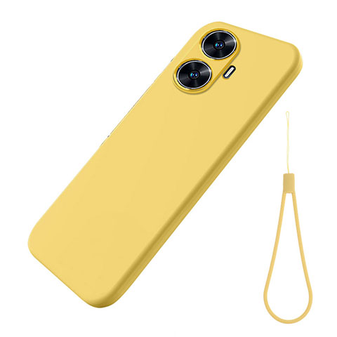 Funda Silicona Ultrafina Goma 360 Grados Carcasa para Realme C55 Amarillo