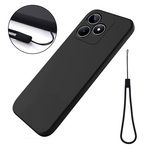 Funda Silicona Ultrafina Goma 360 Grados Carcasa para Realme C67 Negro