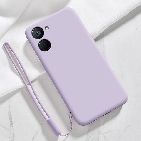 Funda Silicona Ultrafina Goma 360 Grados Carcasa para Realme V30t 5G Purpura Claro