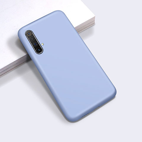 Funda Silicona Ultrafina Goma 360 Grados Carcasa para Realme X50t 5G Azul Cielo